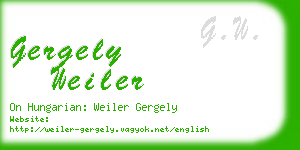 gergely weiler business card